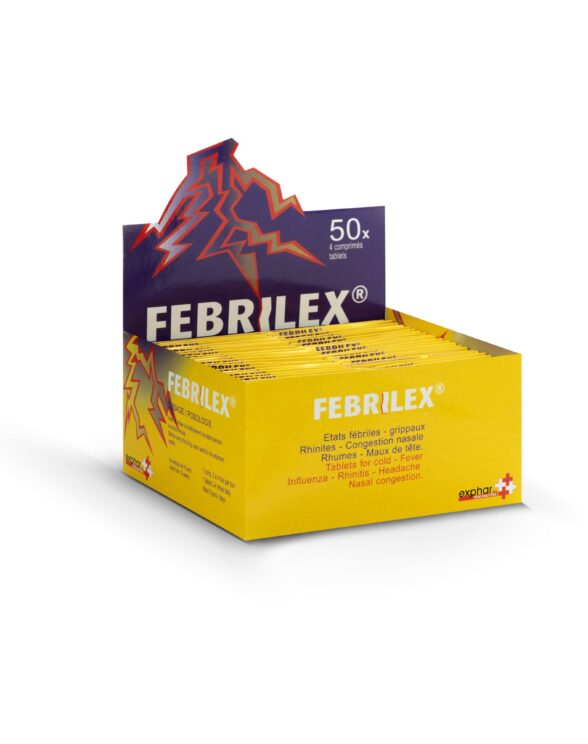 FEBRILEX : médicament antigrippal sous forme de comprimés exphar I Exphar Cameroun