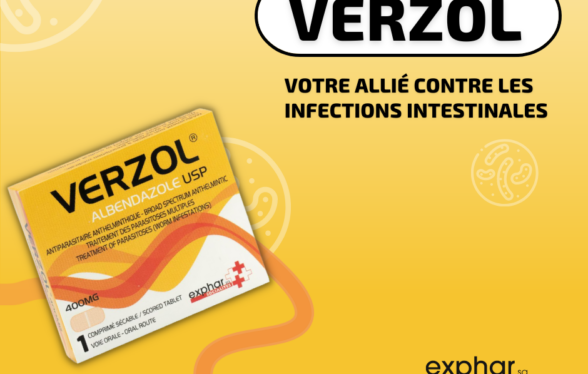 VERZOL est un médicament contre les infections intestinales I Exphar Cameroun