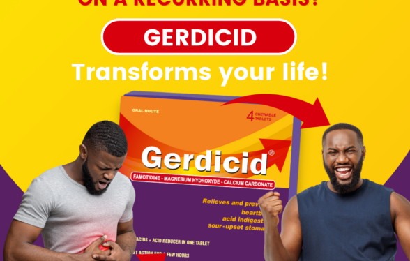 Gerdicid treats heartburn and acid reflux.