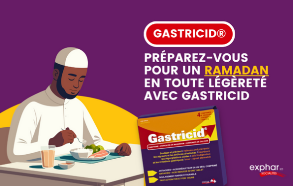 GASTRICID : solution remontées acides et brûlures d'estomac I Exphar Cameroun