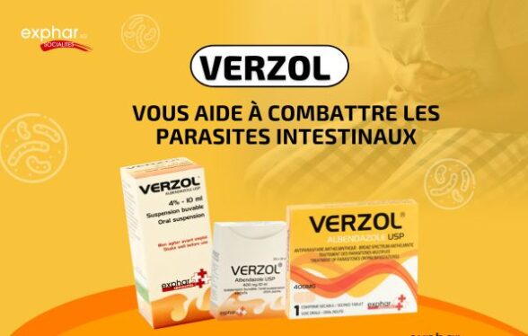 VERZOL pour éviter les parasites intestinaux I Exphar Cameroun